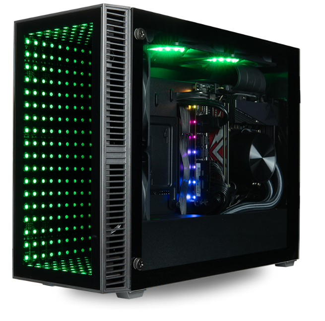 Top to bottom front panel side vents, dual side panel doors, plus 2 front and 2 top mounted high airflow PWM RGB fans will have your system feeling cool.