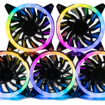 Empowered PC ARGB Halo 1-Ring Case Fan - 5-pack